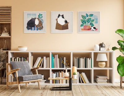 Sylvie Big Plant Framed Canvas by Planet Cat