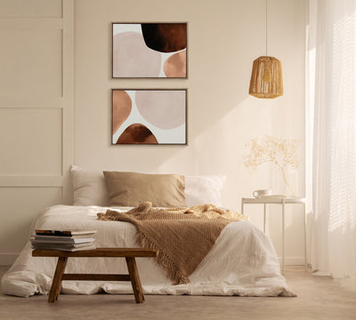Sylvie Shapes I and II Framed Canvas Set by kateandlaurel - product image 5 for Resin Society