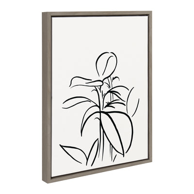 Sylvie Botanical Sketch Print No 1 Framed Canvas by The Creative Bunch