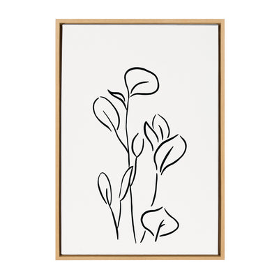 Sylvie Botanical Sketch Print No 3 Framed Canvas by The Creative Bunch