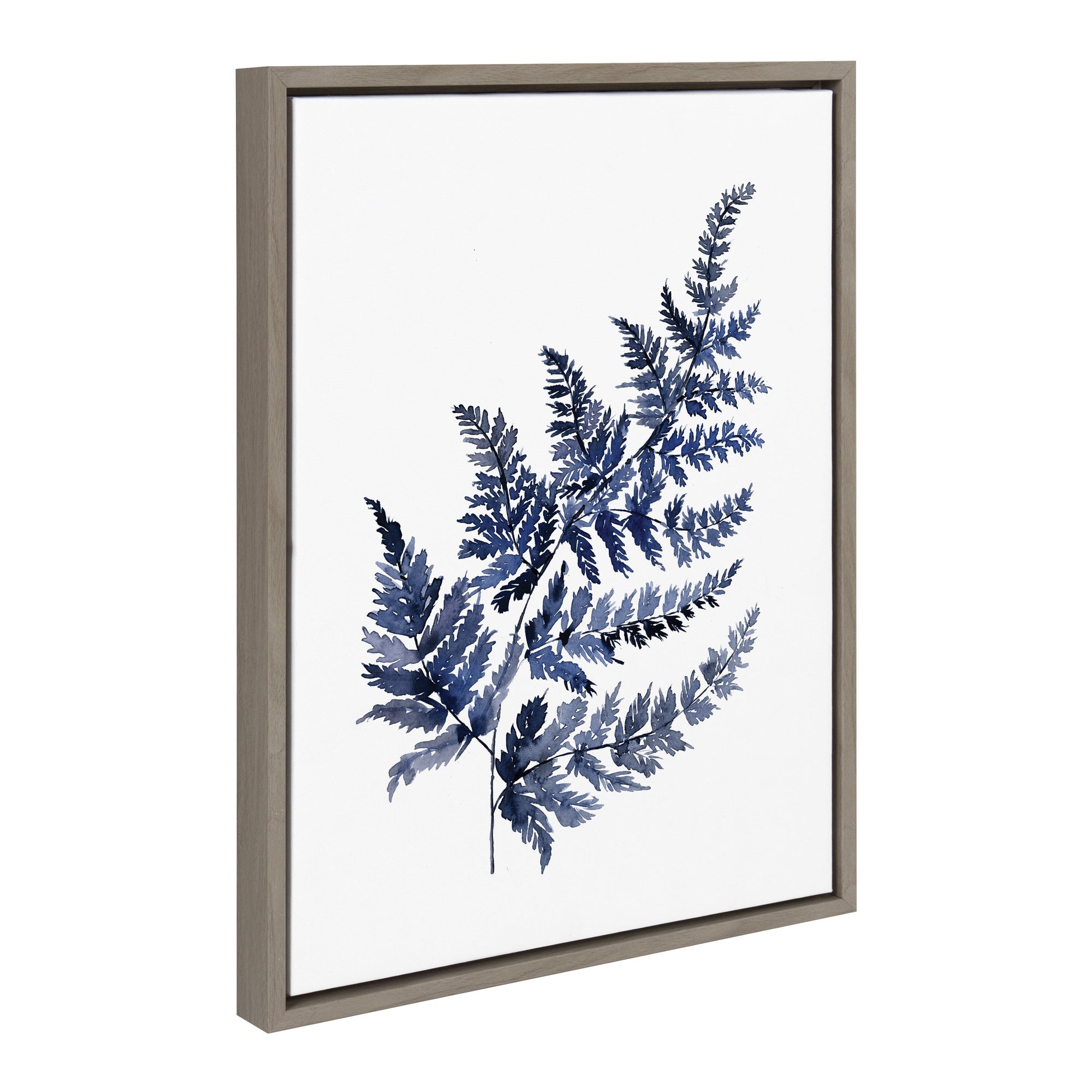Sylvie Botanical Fern Indigo Framed Canvas by kateandlaurel - product image 7 for Resin Society