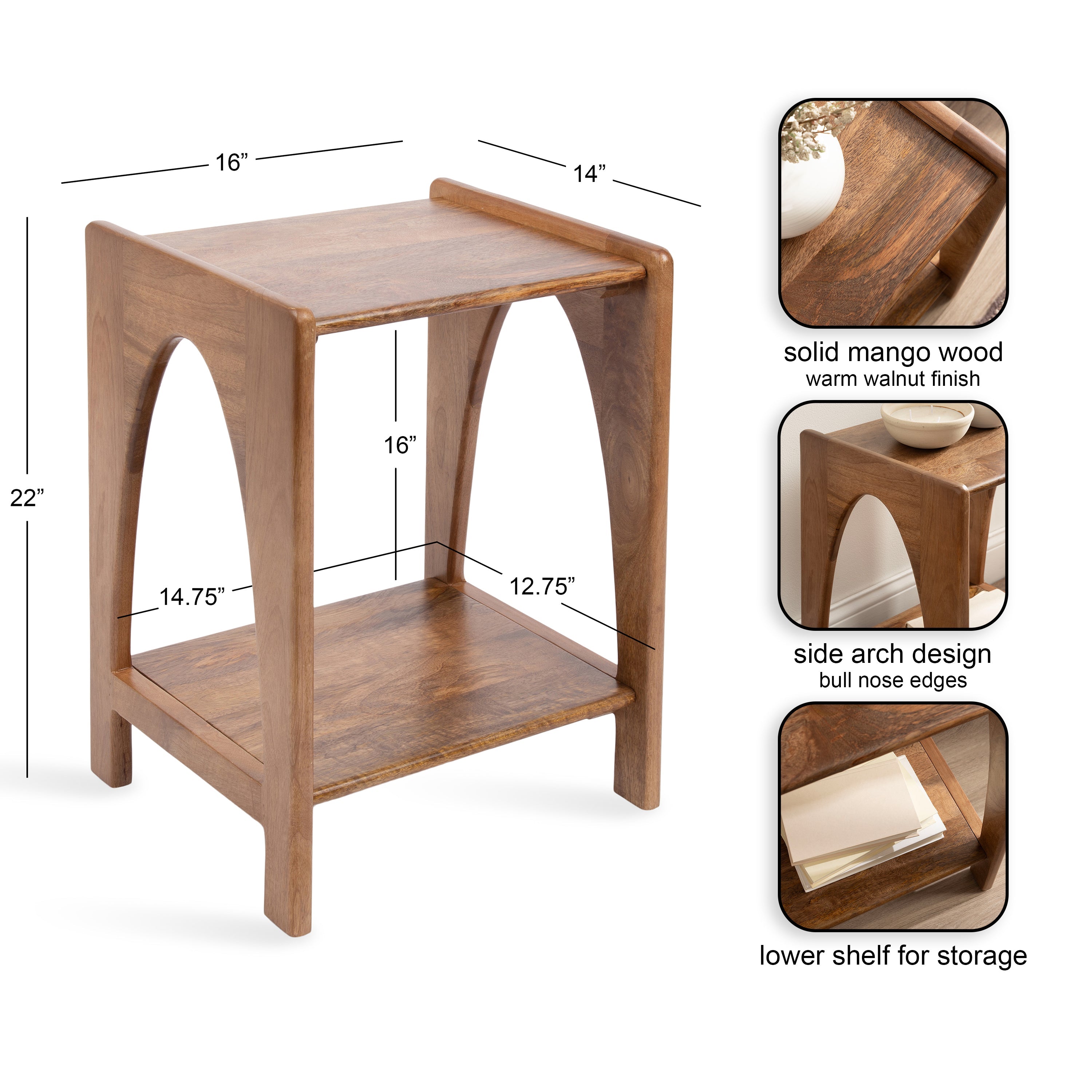 Aarstad Wood Side Table