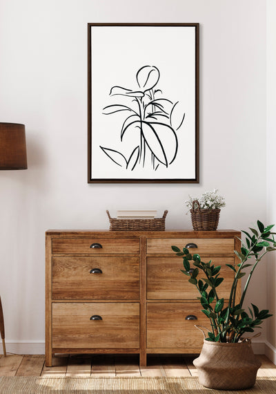 Sylvie Botanical Sketch Print No 1 Framed Canvas by The Creative Bunch by kateandlaurel - product image 4 for Resin Society