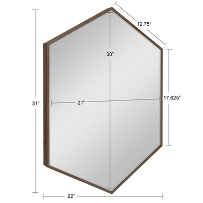 Rhodes Framed Hexagon Wall Mirror