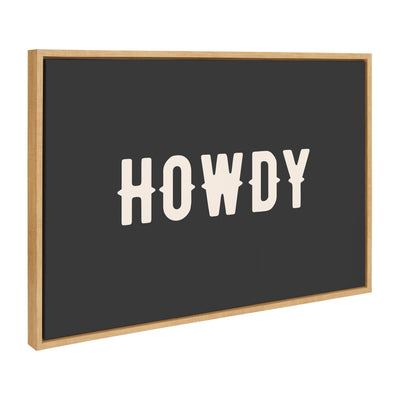 Sylvie Howdy Landscape Black Framed Canvas by Honey Island Studio
