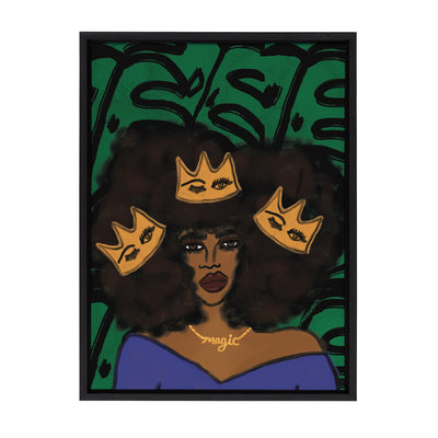 Sylvie Wear Your Crown Framed Canvas by kateandlaurel - product image 9 for Resin Society