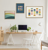 Sylvie Abstract Shapes Framed Canvas Set by Apricot and Birch by kateandlaurel - product image 4 for Resin Society