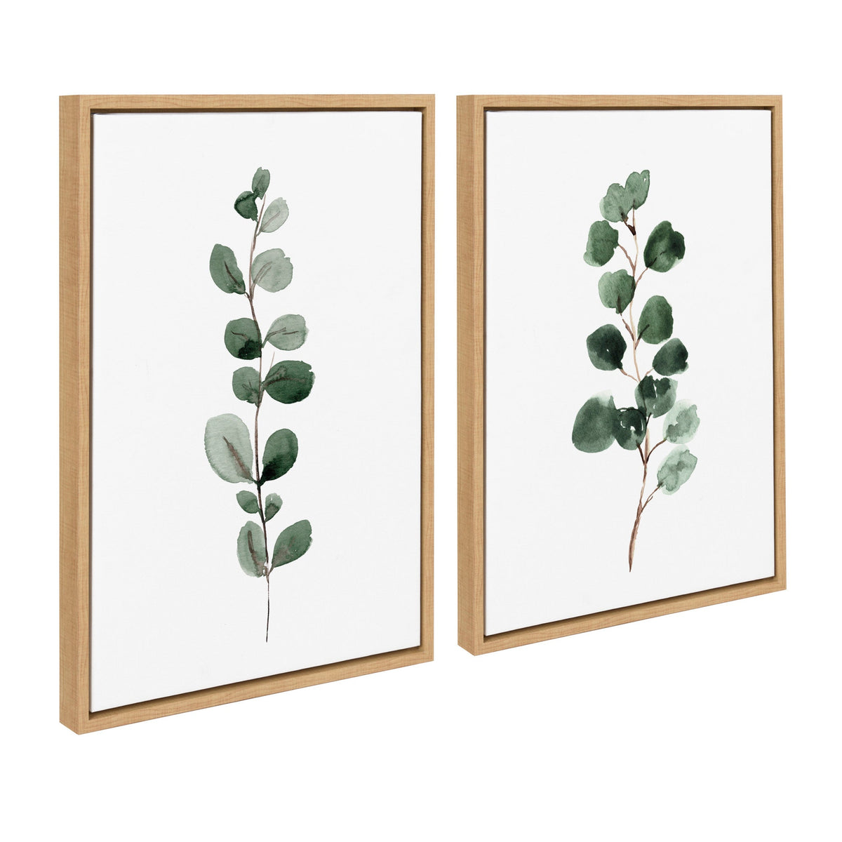 Sylvie Eucalyptus Framed Canvas Set by kateandlaurel - main product image for Resin Society