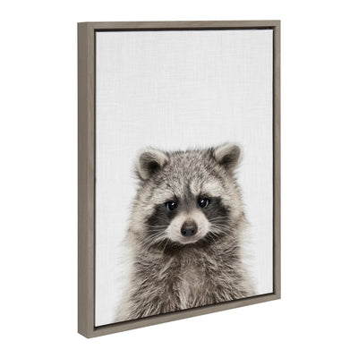 Sylvie Raccoon Color Framed Canvas by kateandlaurel - product image 7 for Resin Society
