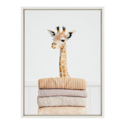Sylvie Fold Giraffe Framed Canvas by kateandlaurel - product image 2 for Resin Society