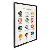 Sylvie Full Moons Chart Framed Canvas by kateandlaurel - product image 2 for Resin Society