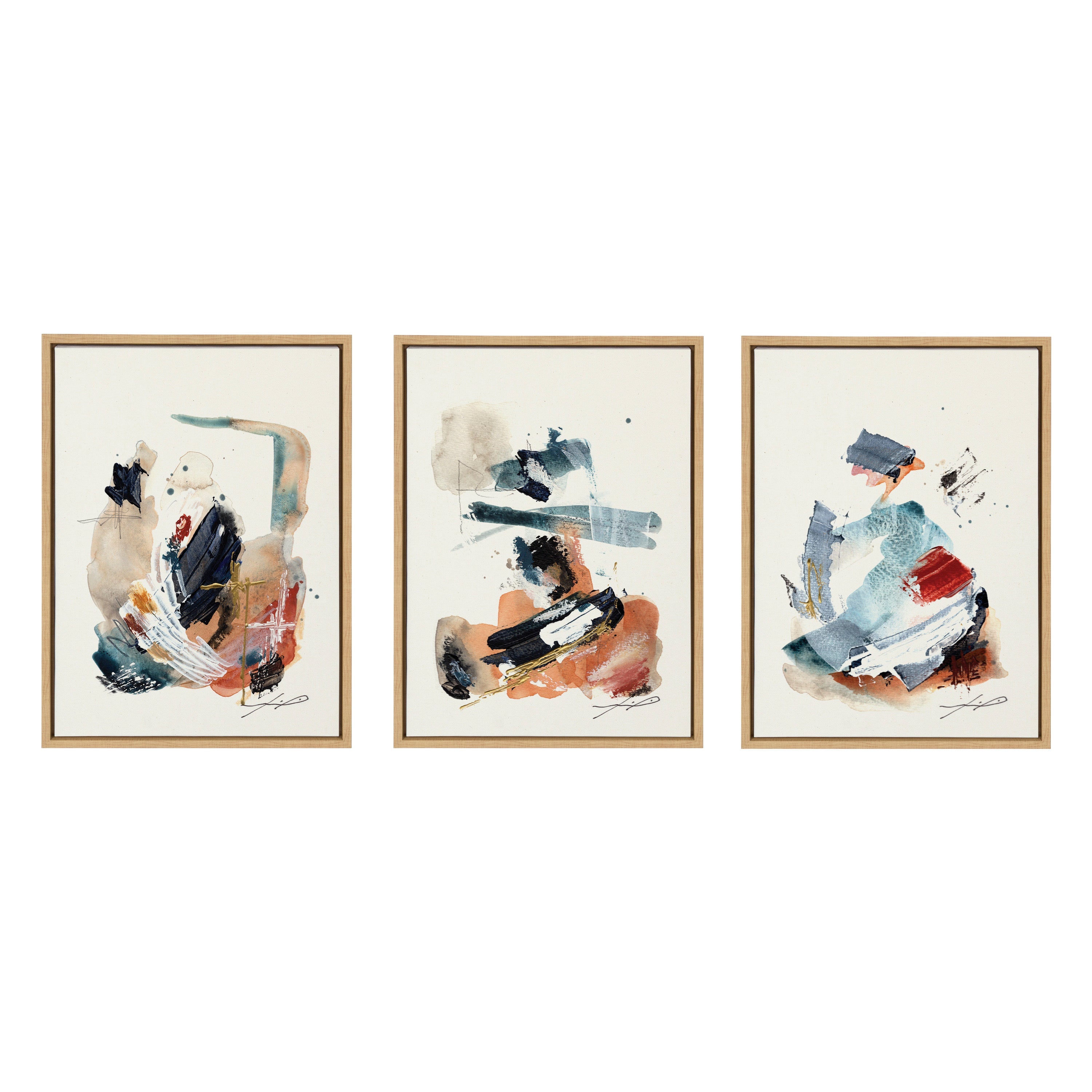 Sylvie By The Fireplace Series Framed Canvas Art Set by Xizhou Xie