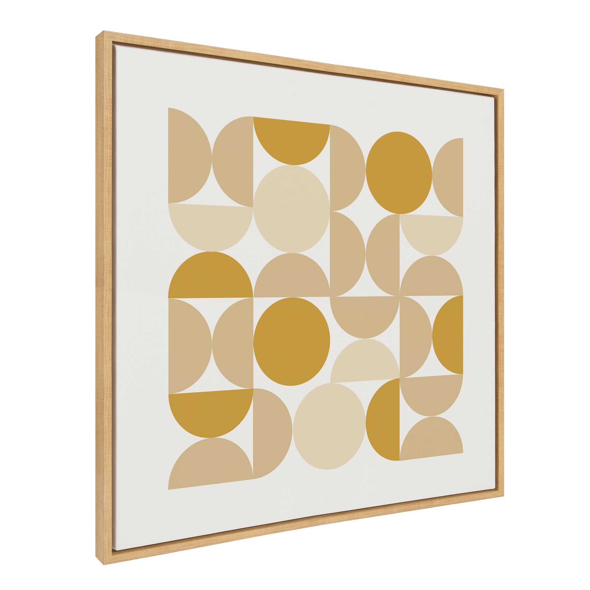 Sylvie Circles and Curves Earthy Neutral Framed Canvas by kateandlaurel - product image 7 for Resin Society
