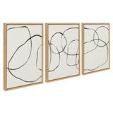 Sylvie Dancing Circles BW Framed Canvas by kateandlaurel - product image 13 for Resin Society