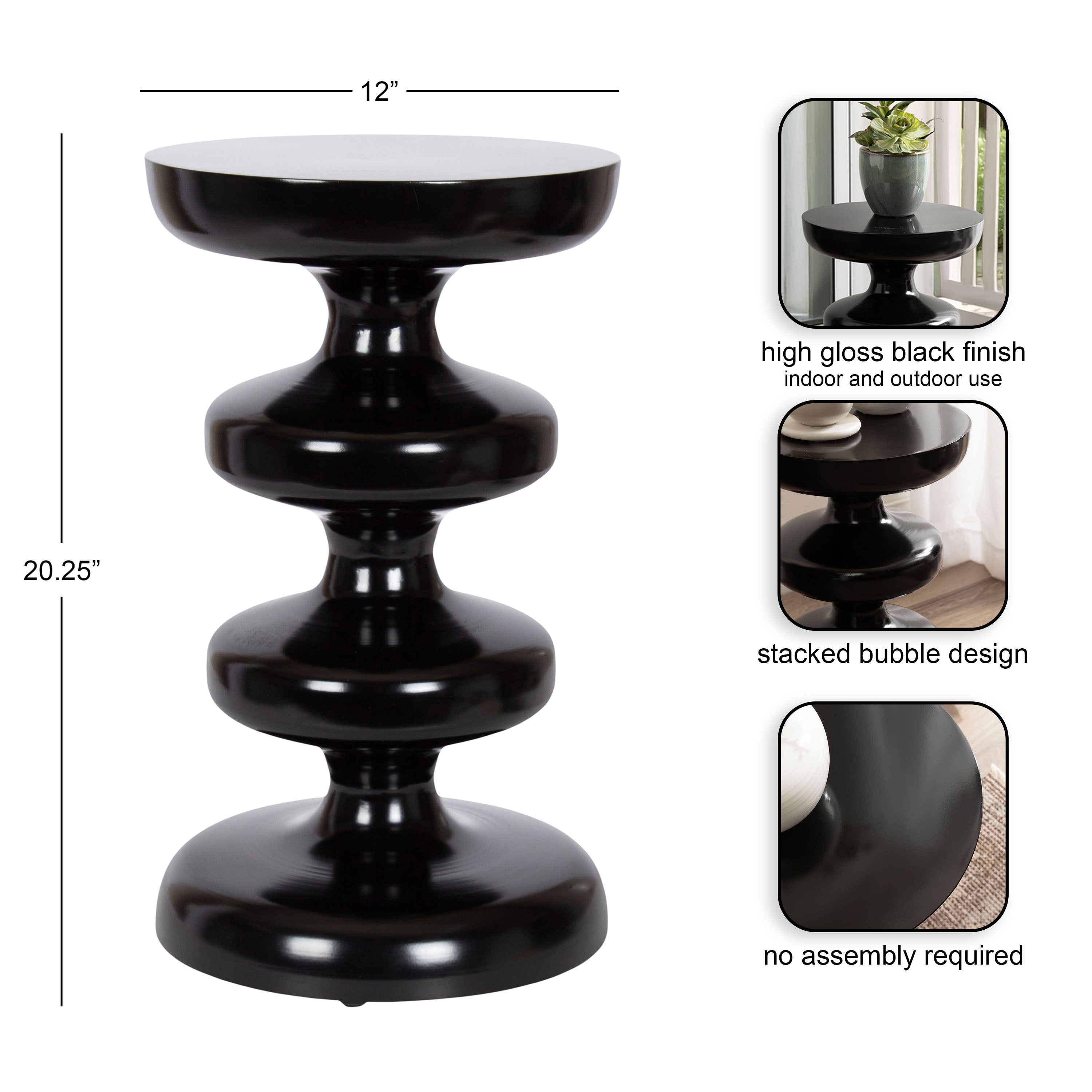 Fondi Metal Side Table