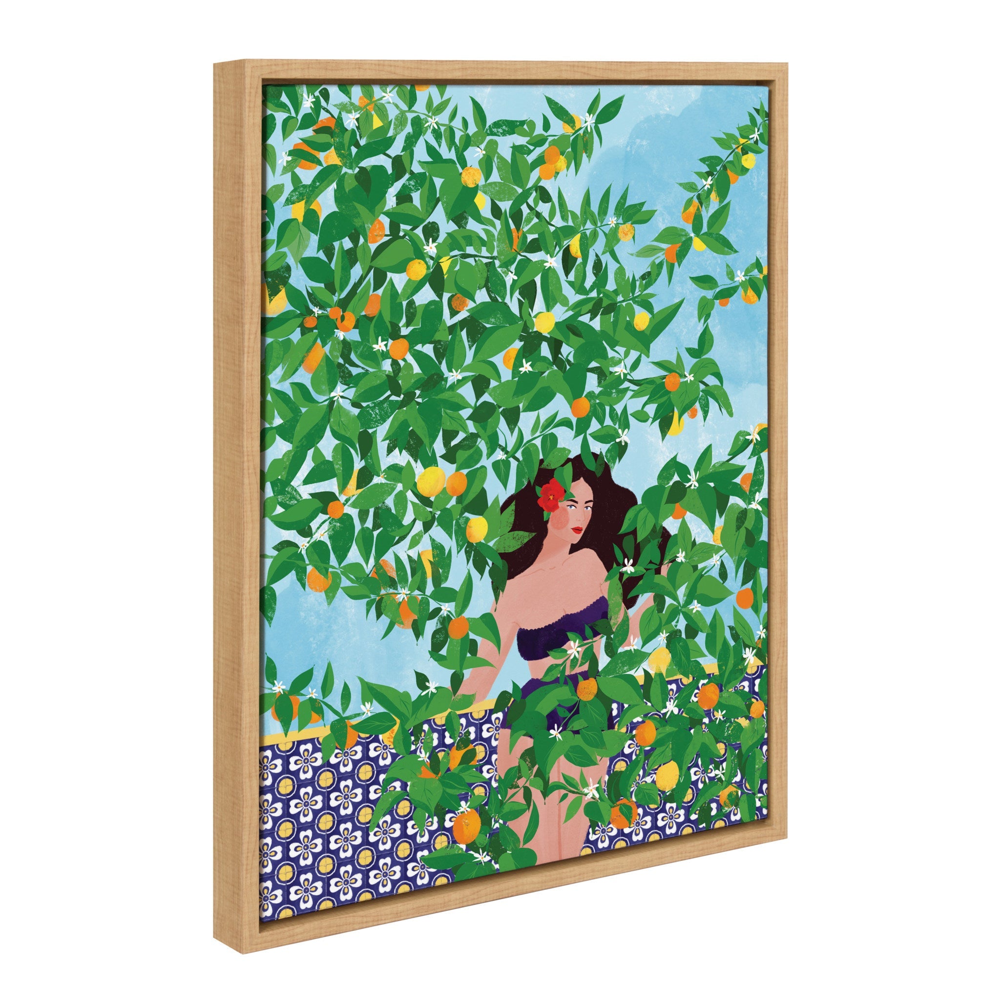 Sylvie Sevilla Girl Framed Canvas by kateandlaurel - product image 2 for Resin Society