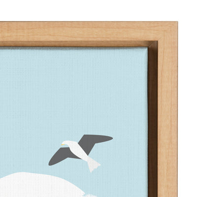 Sylvie Ice cream on the Beach Framed Canvas by kateandlaurel - product image 3 for Resin Society