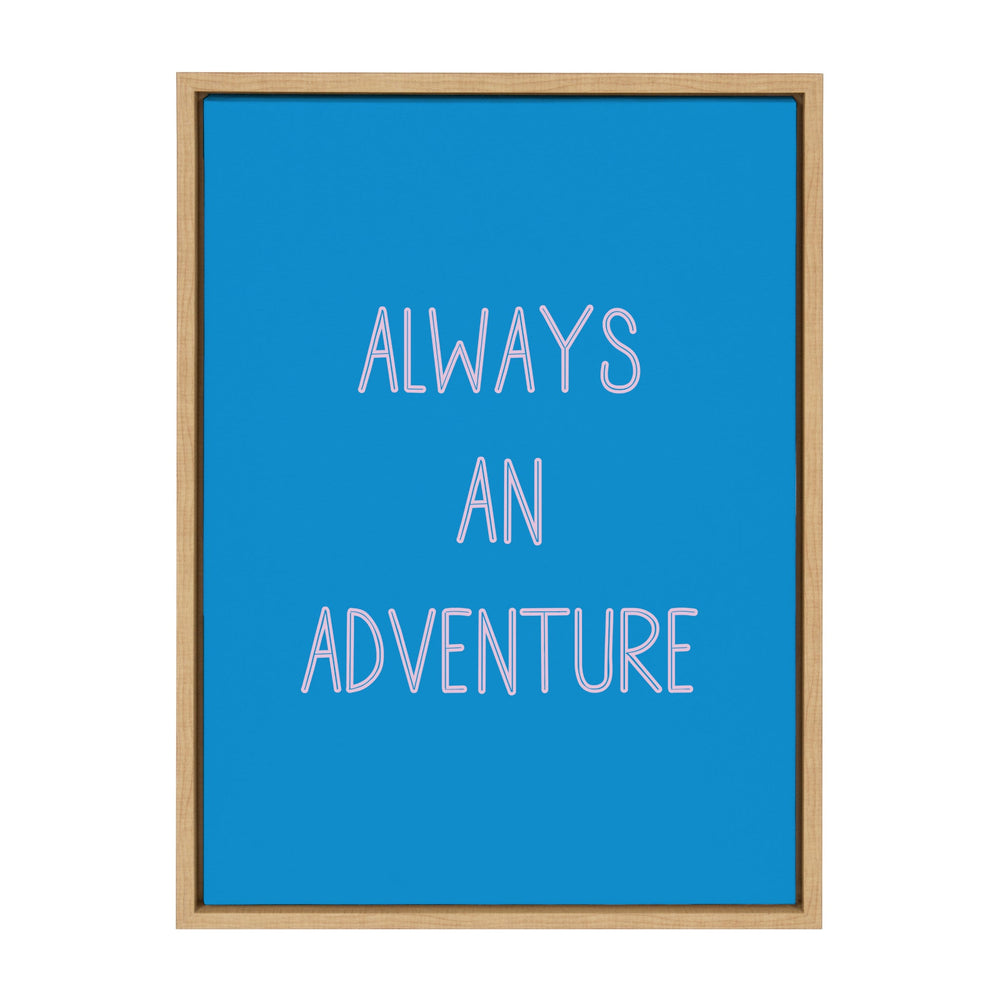 Sylvie Always an Adventure Framed Canvas by kateandlaurel - main product image for Resin Society
