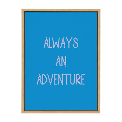 Sylvie Always an Adventure Framed Canvas by kateandlaurel - main product image for Resin Society