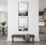 Sylvie Blue Layers Framed Canvas by kateandlaurel - product image 5 for Resin Society