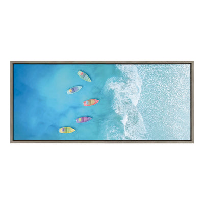 Sylvie Tropical Escape Framed Canvas by The Creative Bunch Studio by kateandlaurel - main product image for Resin Society