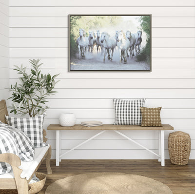 Sylvie Camargue Horses Framed Canvas by Laura Evans by kateandlaurel - product image 7 for Resin Society