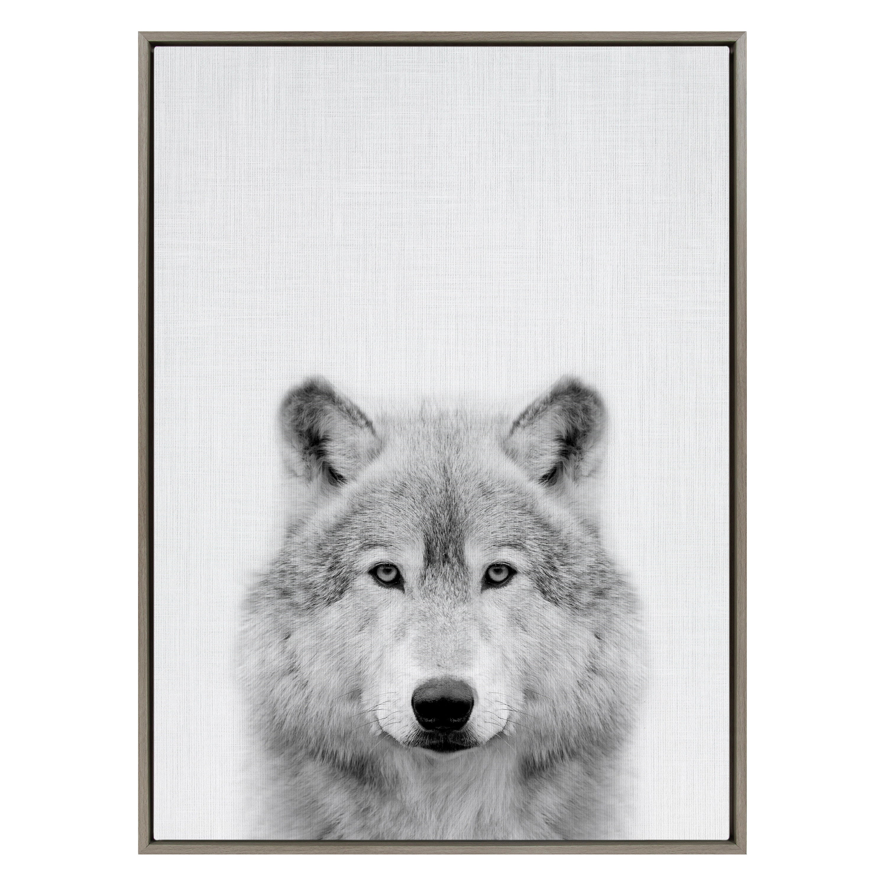 Sylvie Wolf Framed Canvas by Simon Te Tai by kateandlaurel - product image 2 for Resin Society