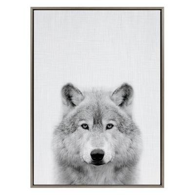 Sylvie Wolf Framed Canvas by Simon Te Tai by kateandlaurel - product image 2 for Resin Society