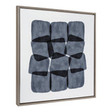 Sylvie Navy Block Abstract Framed Canvas by kateandlaurel - product image 9 for Resin Society