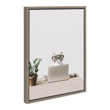 Sylvie I’m Cathy, I work in Accounting Framed Canvas by kateandlaurel - main product image for Resin Society