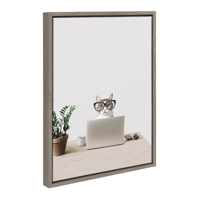 Sylvie I’m Cathy, I work in Accounting Framed Canvas by kateandlaurel - main product image for Resin Society