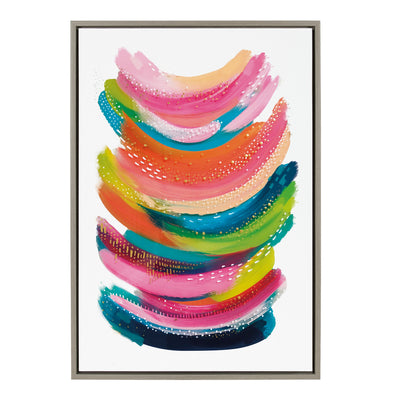 Sylvie Bright Abstract Framed Canvas
