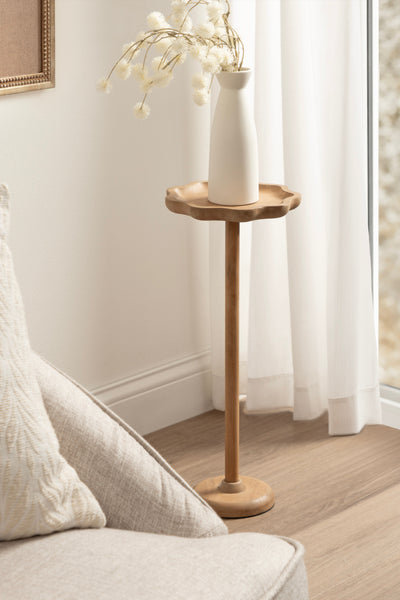 Alezar Scallop Wood Drink Table