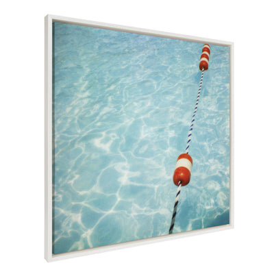 Sylvie Ropes framed canvas art showing ropes against a white frame