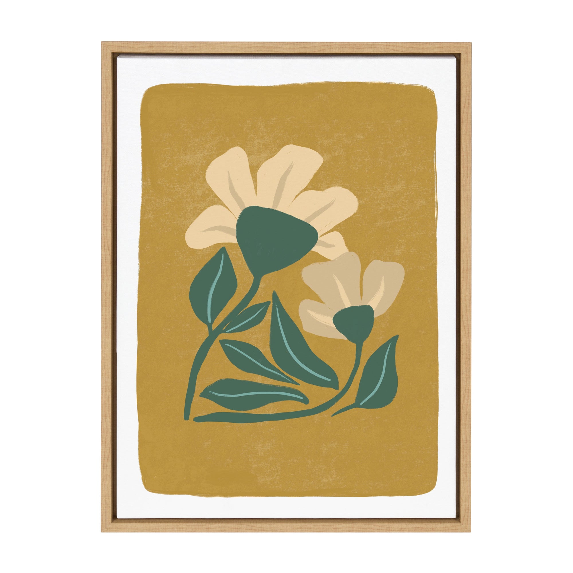 Sylvie Happy Flowers Framed Canvas by kateandlaurel - main product image for Resin Society