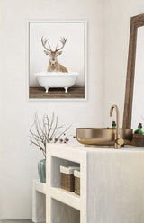 Sylvie Male Deer in Rustic Bath Framed Canvas by kateandlaurel - product image 10 for Resin Society