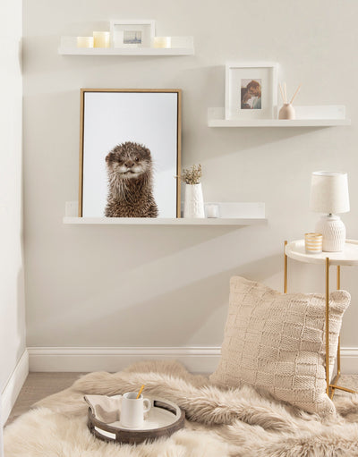 Sylvie Animal Studio Otter Framed Canvas by Amy Peterson Art Studio