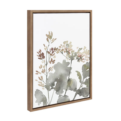 Sylvie Botanical Soft Yellow Framed Canvas by kateandlaurel - main product image for Resin Society