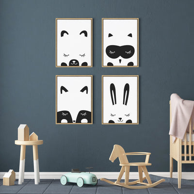 Sylvie Modern Baby Bear Framed Canvas by kateandlaurel - product image 4 for Resin Society
