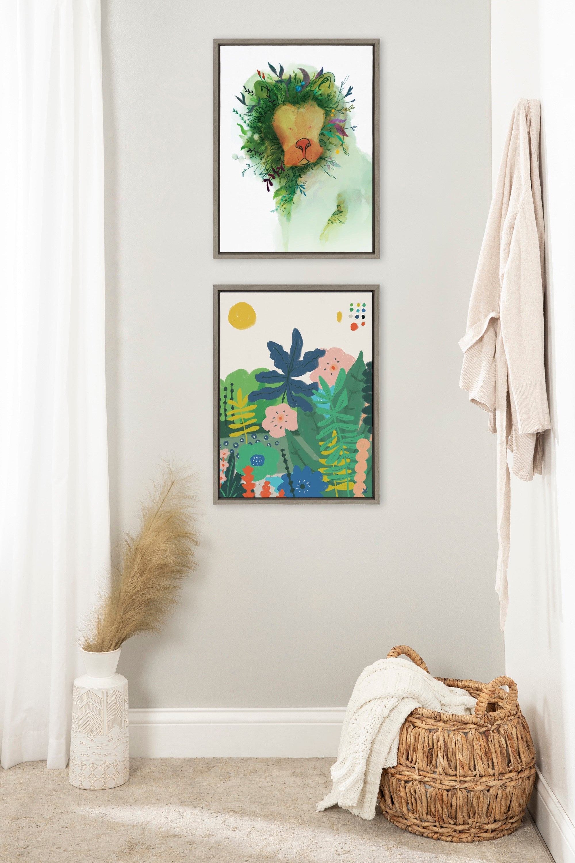 Sylvie Jungle King Framed Canvas by Faryn Hughes
