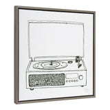Sylvie Victrola Record Player Framed Canvas by kateandlaurel - product image 9 for Resin Society