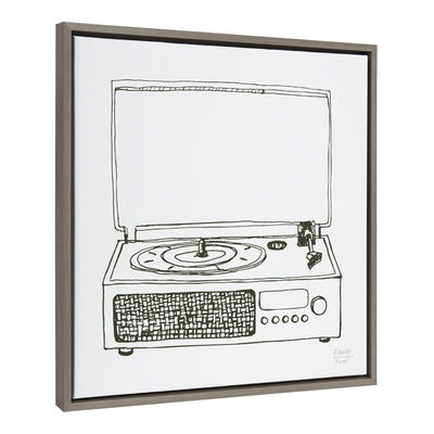 Sylvie Victrola Record Player Framed Canvas by kateandlaurel - product image 9 for Resin Society