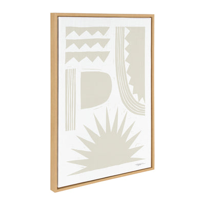 Sylvie Burst Neutral Framed Canvas by kateandlaurel - product image 2 for Resin Society
