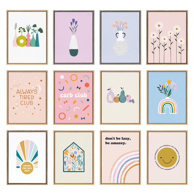 Sylvie Crafted Pumpkins Framed Canvas by Duchess Plum