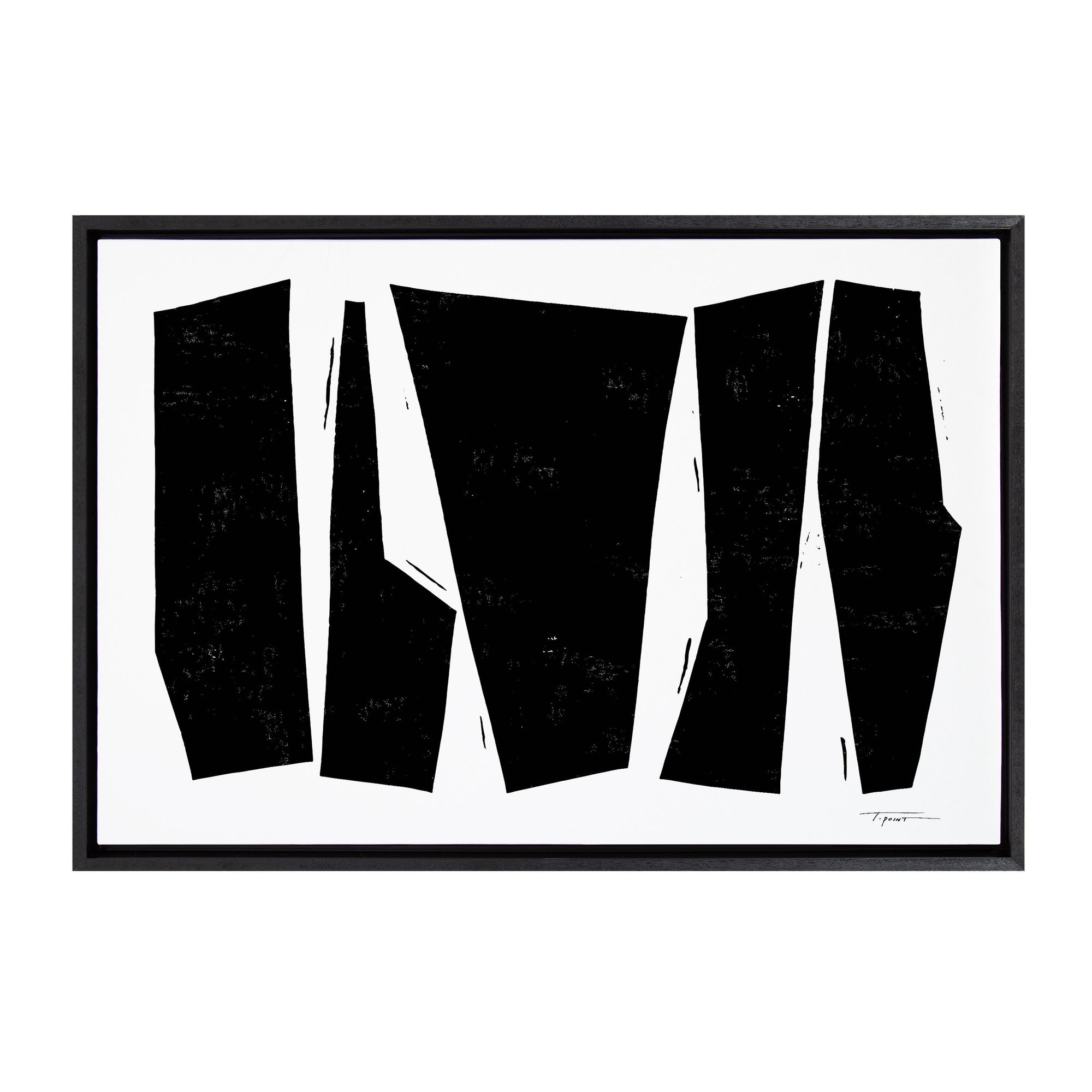 Sylvie Colliding Shapes Framed Canvas by kateandlaurel - main product image for Resin Society