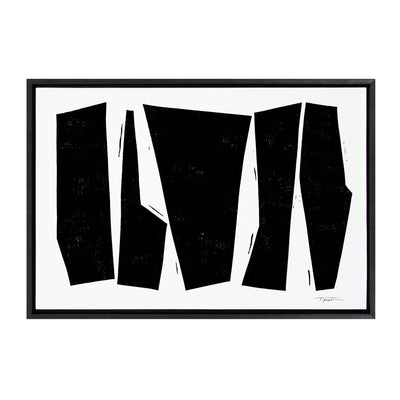 Sylvie Colliding Shapes Framed Canvas by kateandlaurel - main product image for Resin Society
