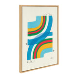 Sylvie A Plan For Myself framed canvas art by Amber Vittoria showing colorful abstract portrait with floating polystyrene frame