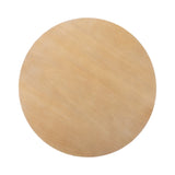 Round light wood side table top with smooth surface and subtle wood grain pattern shown from above on white background.