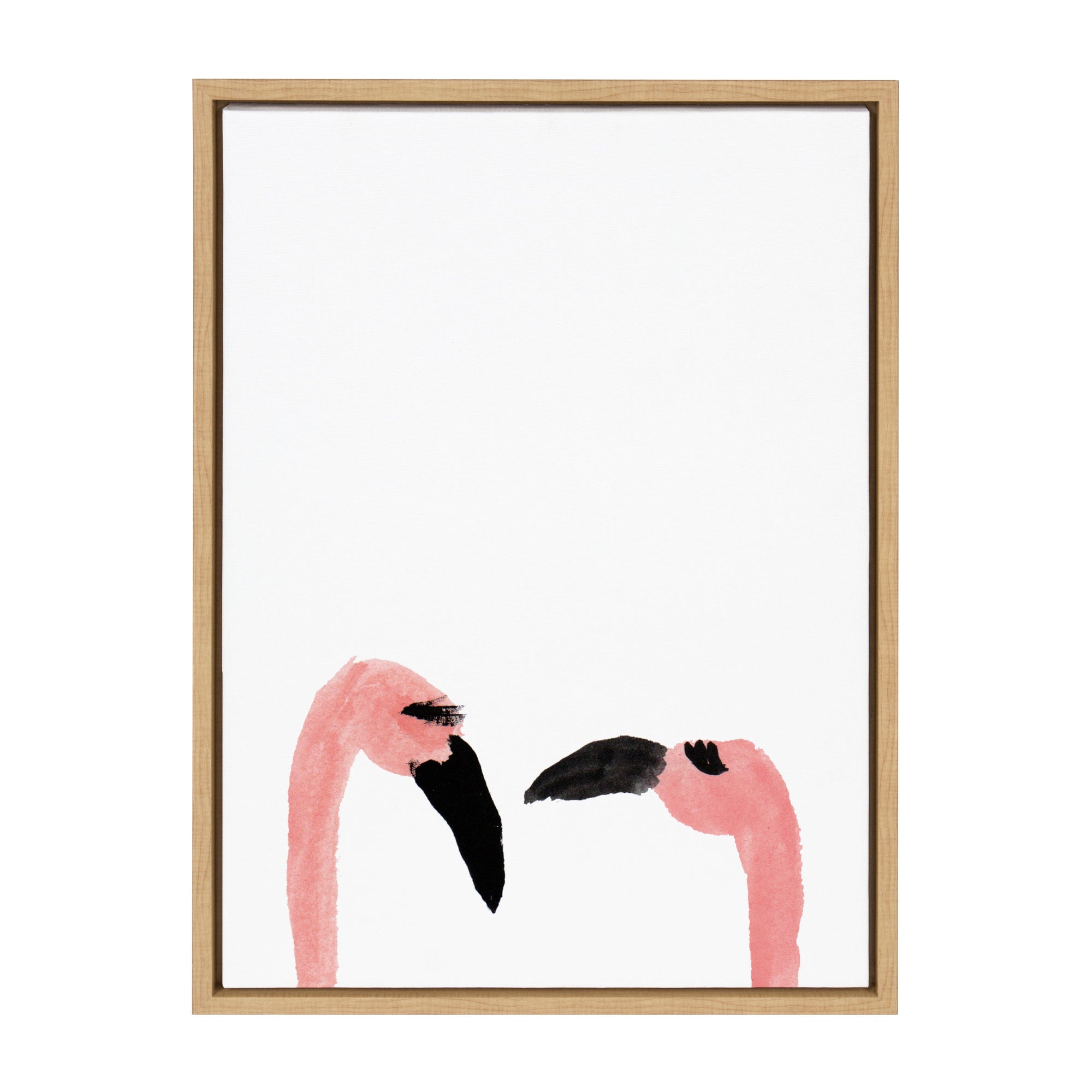 Sylvie Flamingo Faces Framed Canvas by kateandlaurel - product image 9 for Resin Society