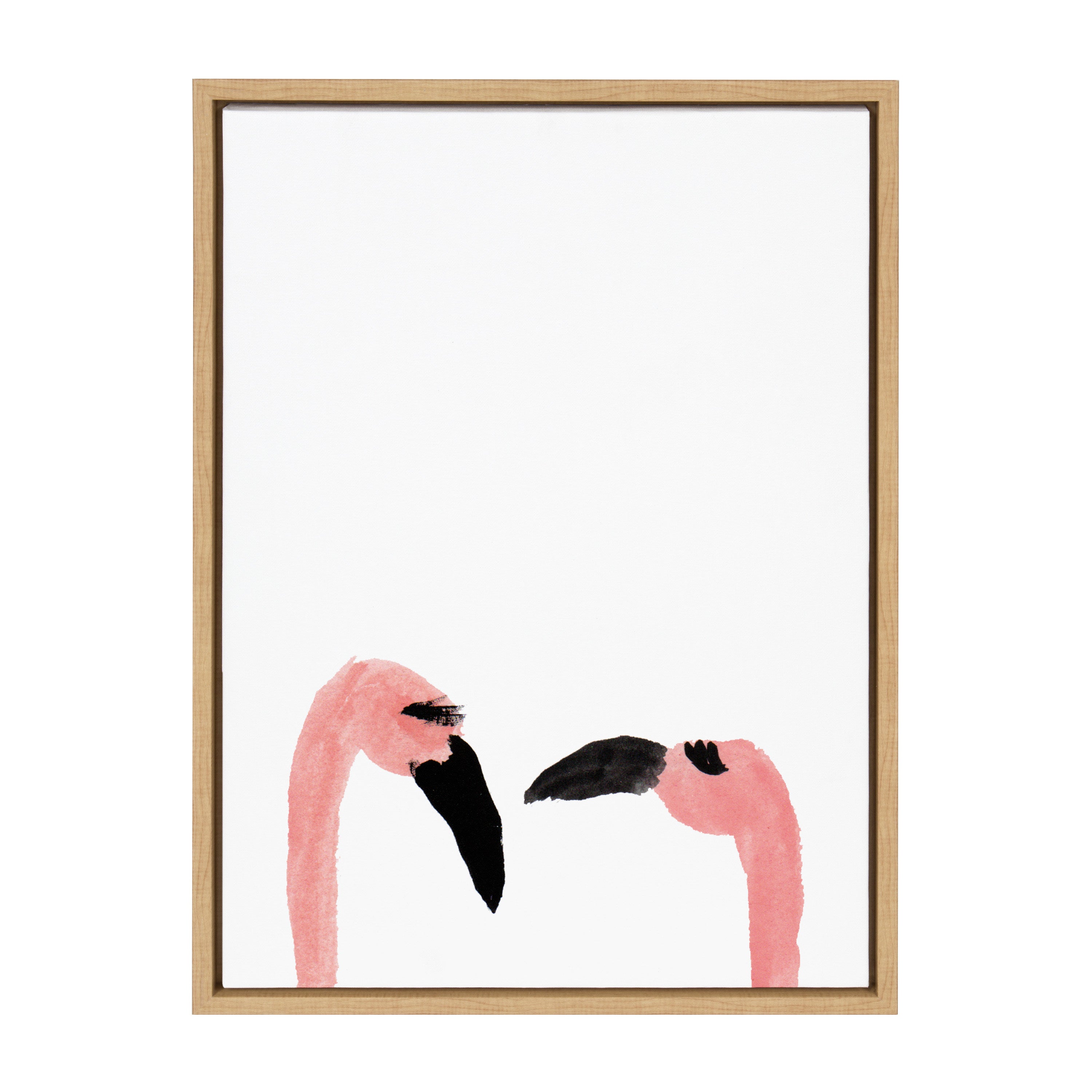 Sylvie Flamingo Faces Framed Canvas by kateandlaurel - product image 9 for Resin Society